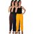 Culture the Dignity Women's Rayon Solid Casual Pants Office Trousers With Side Pockets Combo of 3 - Brown - Navy Blue - Yellow - C_RPT_B2B3Y - Pack of 3 - Free Size