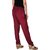 Culture the Dignity Women's Rayon Solid Casual Pants Office Trousers With Side Pockets Combo of 3 - Maroon - Baby Pink - Red - C_RPT_MP2R - Pack of 3 - Free Size