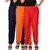 Culture the Dignity Women's Rayon Solid Casual Pants Office Trousers With Side Pockets Combo of 3 - Navy Blue - Orange - Red - C_RPT_B3OR - Pack of 3 - Free Size