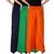 Culture the Dignity Women's Rayon Solid Palazzo Pants Palazzo Trousers Combo of 3 - Navy Blue - Green - Orange - C_RPZ_B3GO - Pack of 3 - Free Size