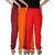Culture the Dignity Women's Rayon Solid Casual Pants Office Trousers With Side Pockets Combo of 3 - Maroon - Orange - Red - C_RPT_MOR - Pack of 3 - Free Size