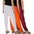 Culture the Dignity Women's Rayon Solid Casual Pants Office Trousers With Side Pockets Combo of 3 - Maroon - Orange - White - C_RPT_MOW - Pack of 3 - Free Size