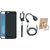Samsung J7 Max Silicon Slim Fit Back Cover with Ring Stand Holder, Selfie Stick, OTG Cable and AUX Cable