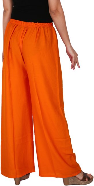 Kaanchie Nanggia Western Bottoms  Buy Kaanchie Nanggia Orange Velvet  Palazzo Online  Nykaa Fashion