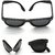 Austin Combo of Folding Wayfarer Round Frame Sunglasses