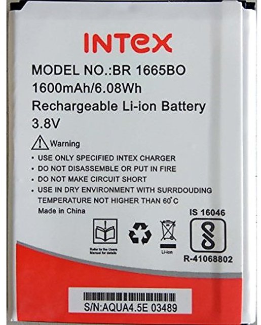 intex aqua 4.5 e battery