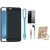 Oppo F1s Back Cover with Ring Stand Holder, Tempered Glass, Earphones and USB LED Light