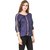 Amiable Party 3/4th Sleeve Embellished Women  Blue  Top