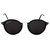 Royal Son UV Protected Round Sunglasses For Men and Women (RS003RD47Black Lens)