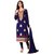 Madhvi Fashion New  Dazzling NEAVY BLUE Faux Georgette Straight Fit Salwar Suits (Unstitched)