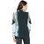 Inspifre World Black & Sky Blue Combination Ruffled Formal Shirts  For Womens 