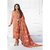 Prachi Desai Designer Dark Peach Embroidered Straight Salwar Suit With Banarasi Dupatta (Unstitched)