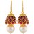 Bhagya lakshmi Gold plated Jewellery Stone Studded Pearl Jhumki Earrings For Women  Girls