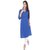 Blue Cotton Straight Solid Stitched Woman Kurtis For women ( ladies )