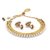 Aabhu 23k Gold Plated White Pearl Studded Traditional Necklace Set Jewellery Set with Earrings For Girls and Women