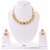 Aabhu 23k Gold Plated White Pearl Studded Traditional Necklace Set Jewellery Set with Earrings For Girls and Women