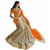 Madhvi Fashion New  Orange Georgette+Lycra Half Saree Sarees
