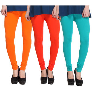 Hothy Fit For Everyday Leggings-(Light Green,Orange,Light Orange)