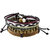 The Jewelbox Earthen 100 Genuine Leather Dyed Rope Tibetian Beads Multi Strand Wrist Band Bracelet Men