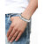 The Jewelbox Italian Luxury Black Silver Stainless Steel Rhodium Plated Bracelet For Boys Men