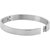 The Jewelbox Classic Glossy 316L Surgical Stainless Steel Silver Plated Openable Bangle Bracelet Boys Men