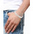 Italian Geometric Cuff Glossy Silver 316L Surgical Stainless Steel Cuff Kada Bangle Bracelet Boys Men