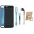 Nokia 6 Silicon Slim Fit Back Cover with Ring Stand Holder, Earphones and USB LED Light