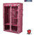 ARSH portable and collapsible Wardrobe Metal Frame 6 Racks Closet, AW06, Maroon with High Capacity up to 70kgs