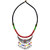 The Jewelbox Oxidised Multicolor Brass  Copper Necklace Set For Women's
