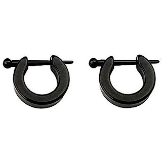 Gadgetsden Acrylic Rasta Tribal Pin Push Lock Hoop Black Plastic Gadgetsden Acrylic Rasta Tribal Pin Push Lock Hoop Black Plastic Stud Earrings For Men Women