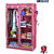 ARSH portable and collapsible Wardrobe Metal Frame 6 Racks Closet, AW30, Maroon with High Capacity up to 70kgs