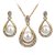 RM Jewellers 92.5 Sterling Silver American Diamond Beautiful Pearl Pendant Set For Women ( RMJPS88847 )