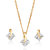 RM Jewellers 92.5 Sterling Silver American Diamond Life Style Pendant Set For Women ( RMJPS88848 )