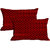 Red Pattern Digitally Printed Pillow Covers - BUY 1 GET 1