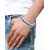 The Jewelbox Navy Blue Ceramic Silver Plated 316L Surgical Stainless Steel Bracelet For Boys Men