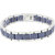 The Jewelbox Navy Blue Ceramic Silver Plated 316L Surgical Stainless Steel Bracelet For Boys Men