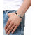 Punk Rainbow High Quality Braided 100 Genuine Leather 316L Stainless Steel Wrist Band Bracelet Men