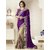 Styloce Georgette Embroidered  Multi Work and Stone Work Purple Color Party Wear Saree
