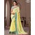 Styloce Georgette Embroiderd Yellow Color Party Wear Saree