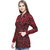 Matelco Maroon Wool Buttoned Coat/Cardigan With Embroidery  Pockets S