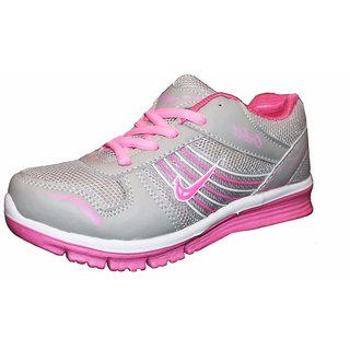 pink sports shoes