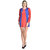 Klick2Style Women Red-Blue Viscose Dress