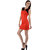 Klick2Style Women Red-Black Viscose Dress