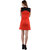 Klick2Style Women Red-Black Viscose Dress