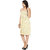 Klick2Style Women White-Yellow Cotton Dress