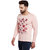 Wittrends Men's Peach Color Cotton Round Neck Full Sleeves T-Shirt