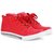 Butchi Men's Red Synthetic Leather Stylish Sneakers