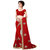 Meia Red Georgette Embroidered Saree With Blouse