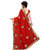 Meia Red Georgette Embroidered Saree With Blouse