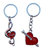 Anishop Love arrow Heart Key Chain Silver MultiPurpose keychain for car,bike,cycle and home keys
